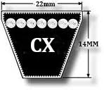 Wedge Shaped V Belt reference number CX101 (Internal Length 2650mm)