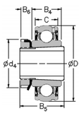 1035-30KG - RHP Self Lube Bearing Inserts (30mm Shaft Diameter)