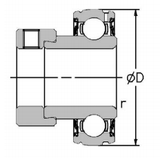 1217-16ECG - RHP Self Lube Bearing Inserts (16mm Shaft Diameter)