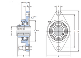 FYTB1.1/4TF - SKF 2 Bolt Flange Y-Bearing Unit (31.75mm Bore)