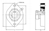 LFTC12EC - RHP 2 Bolt Flange Bearing (12mm Shaft Diameter)