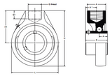 SCH20EC - RHP Hanger Bearing (20mm Shaft Diameter)