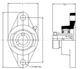 SFT1.1/4DEC - RHP 2 Bolt Flange Bearing (1.1/4 Inch Shaft Diameter)