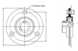 SLFE40A - RHP Pressed Steel Flange Bearings (40mm Shaft Diameter)