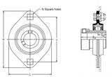SLFL3/4DEC - RHP Pressed Steel Flange Bearings (3/4 Inch Diameter)