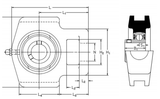 ST25A - RHP Take Up Bearing (25mm Shaft Diameter)