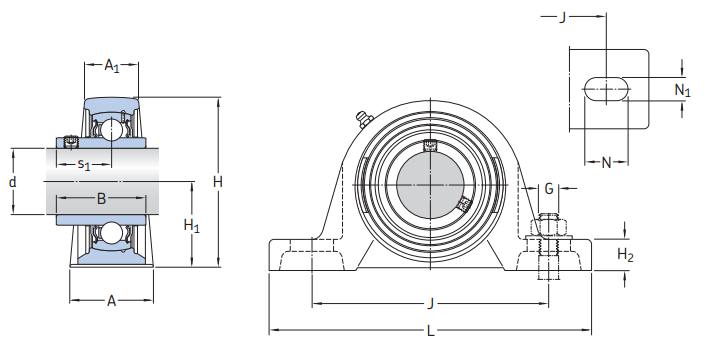 SY50TF - SKF Plummer block Y-Bearing (50mm Bore Size) – Bearingtech