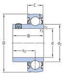 YAT206 - SKF Self Lube Bearing Inserts (30mm Bore Size)