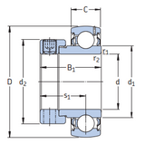 YET208 - SKF Self Lube Bearing Inserts (40mm Bore Size)