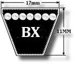 Wedge Shaped V Belt reference number BX103 (Int Length 2690mm)