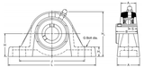 MP2 1/2 RHP Pillow Block (2 1/2 Inch Shaft Diameter)