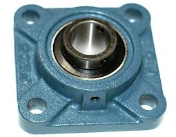 Unbranded self lube SF20 / UCF204 Square Four Bolt Cast Iron Flanged Housed Unit with Grub Screw