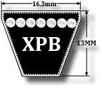 Wedge Shaped V Belt reference number XPB1320 (External Length 1342mm)