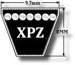 Wedger shaped v belt refernce number XPZ1037 (External Length 1050mm)